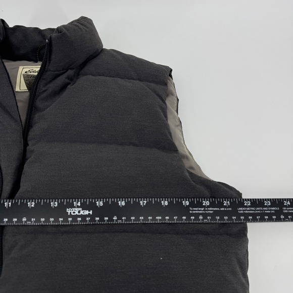 Eddie Bauer Mens Goose‎ Down Vest Puffer Charcoal Gray Outdoor Large - Picture 6 of 7